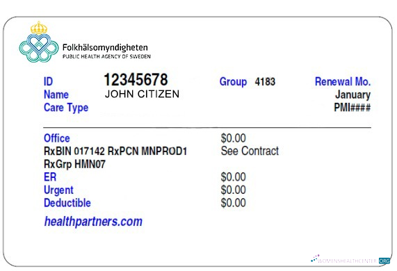 Download Sweden health insurance card Photoshop template